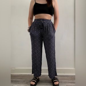 Printed Linen Like Pants